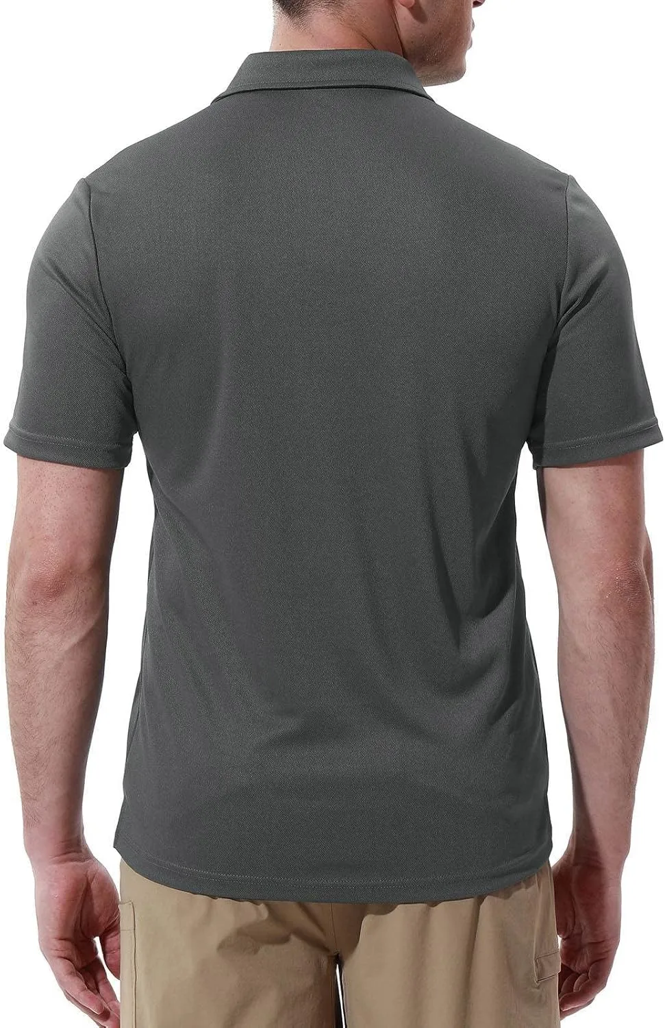 Rdruko Men's Polo Shirts Short Sleeve Quick Dry Outdoor Golf Sports Shirts with Pocket