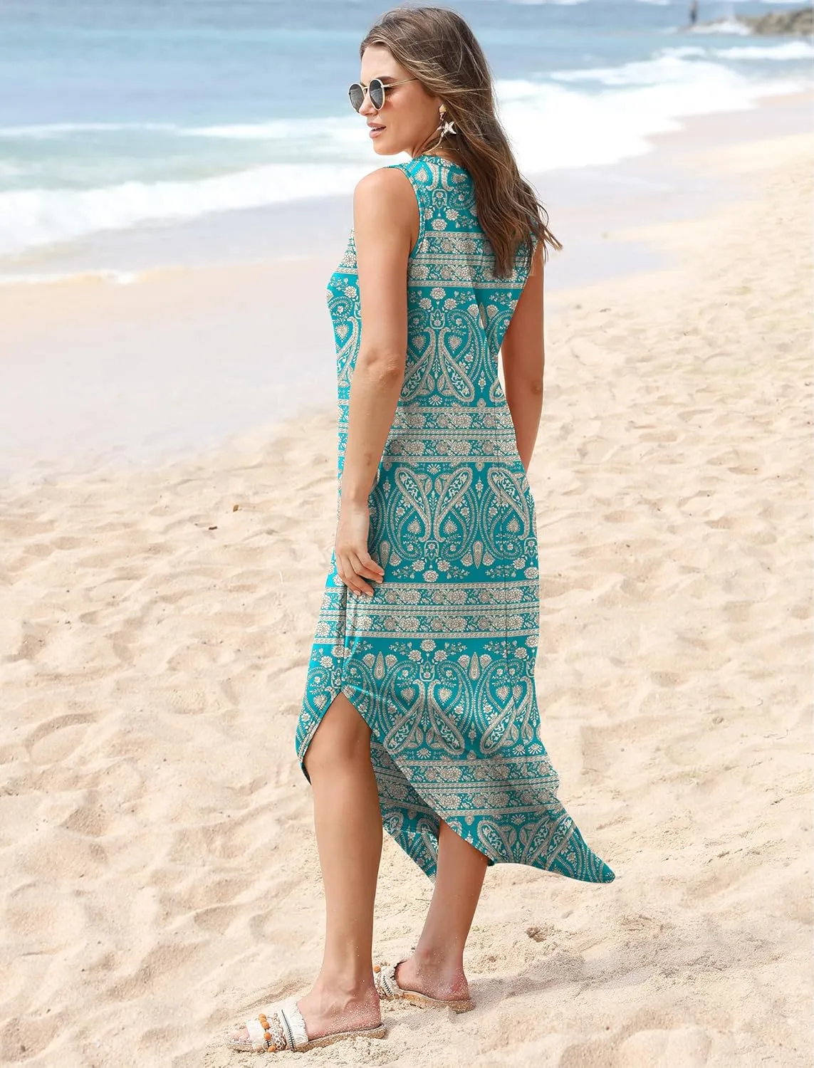 SAMPEEL Summer Dresses Maxi Dress Vacation Beach Sundresses 2025 with Pockets