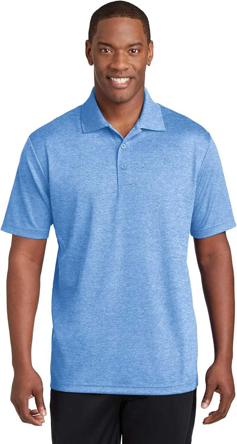 SPORT-TEK PosiCharge RacerMesh Raglan Heather Block Polo ST641