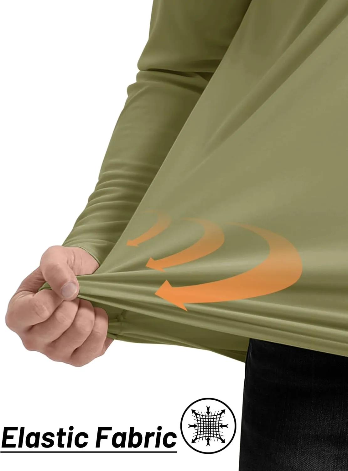 TACVASEN Men's Long Sleeve Athletic Shirts 1/4 Pullover Zip Sun Protection Rash Guard UPF 50  Outdoor Running T-Shirts