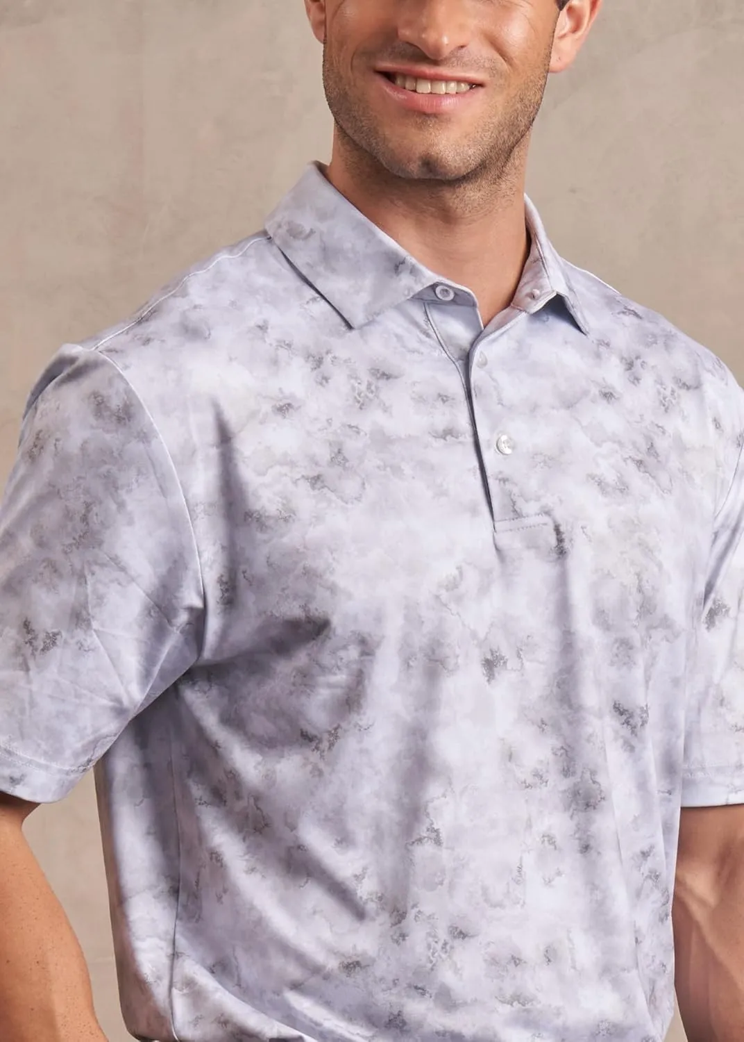 UNWAVER Mens Funny Golf Polo Shirts, UV Protection Fashion Hawaiian Dry Fit Wicks Moisture Mens Polo Shirts Short Sleeve