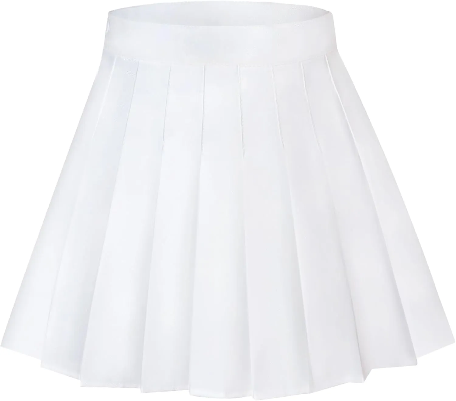 Womens Girl High Waisted Pleated Tennis Skirt A-Line Mini Skirt Uniform Athletic Cheerleader Skirt with Lining Short