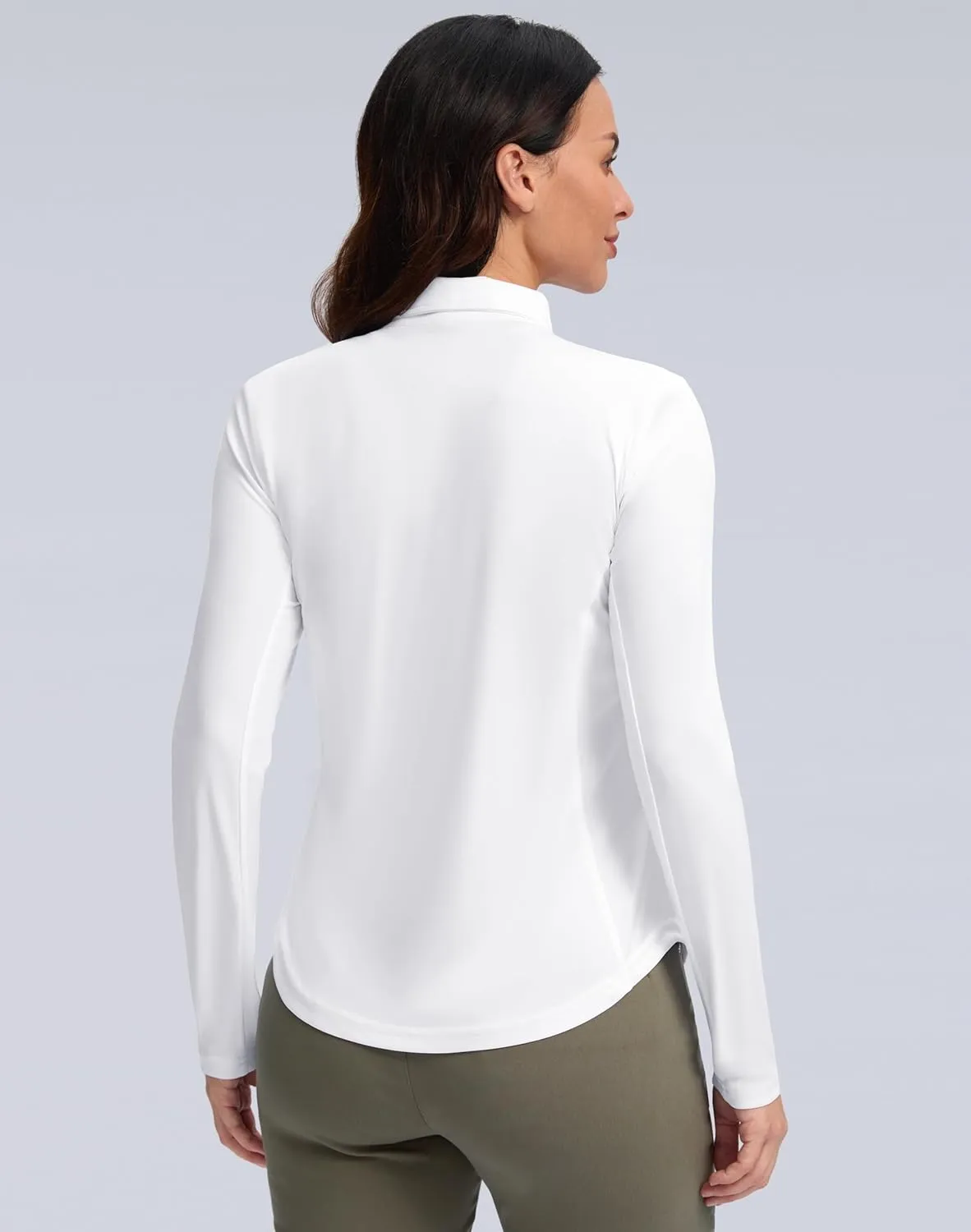 Women's Golf Shirts Lightweight UPF 50  Long Sleeve Shirts UV Protection Quick Dry Cool Polo Shirts for Women Work Outdoor