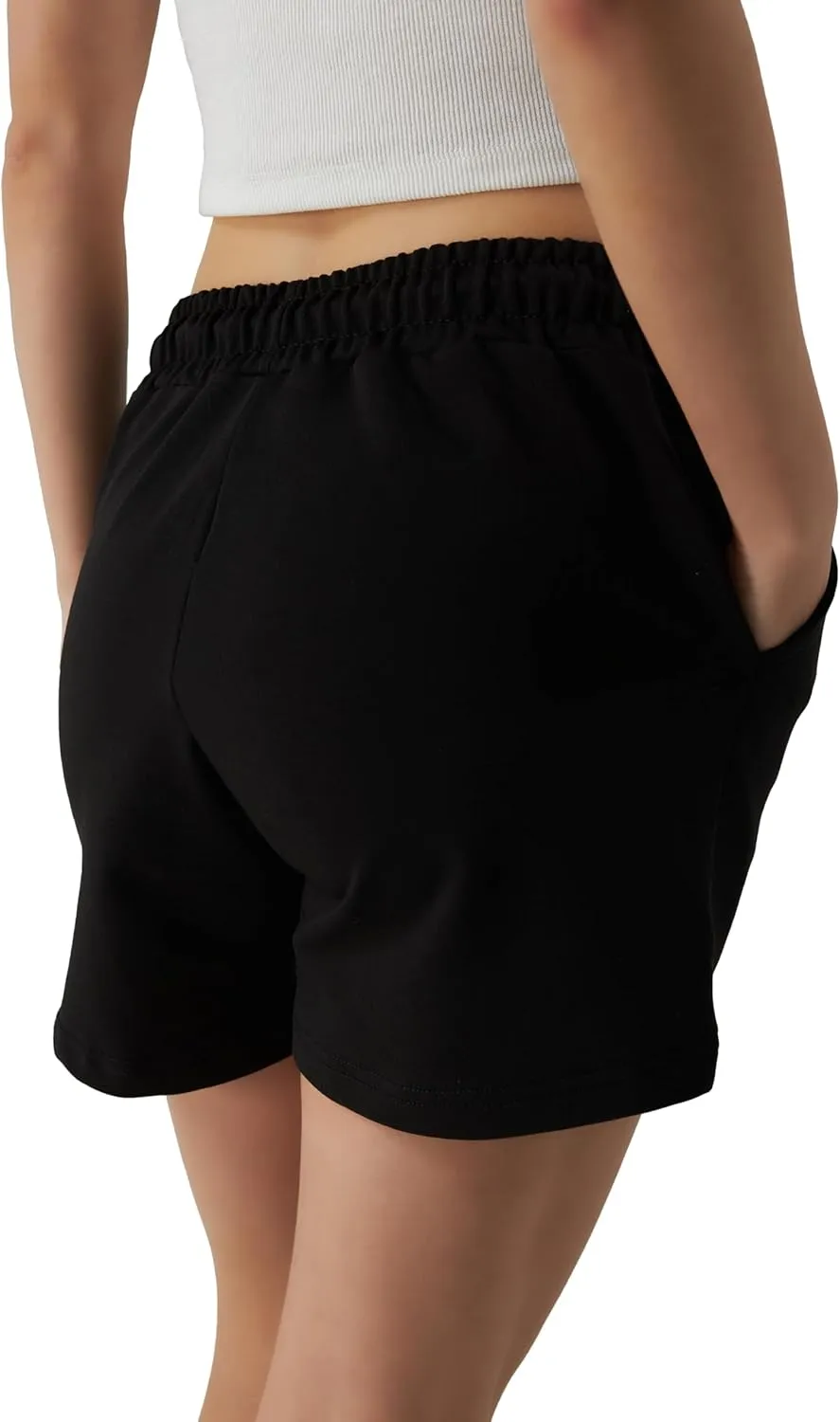 Womens Shorts - SweatShorts Workout Cotton Shorts for Woman Fashion Athletic Casual Summer Lounge Sweat Women