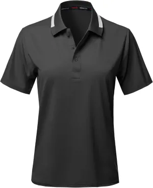 Women's Solid Cool Dri-Fit Active Leisure Short Sleeve Polo T-Shirt Tee